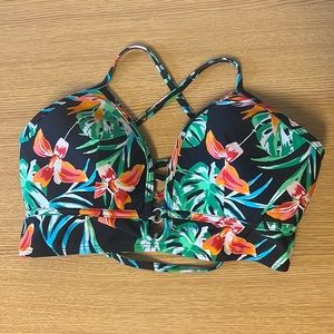 Floral bikini top